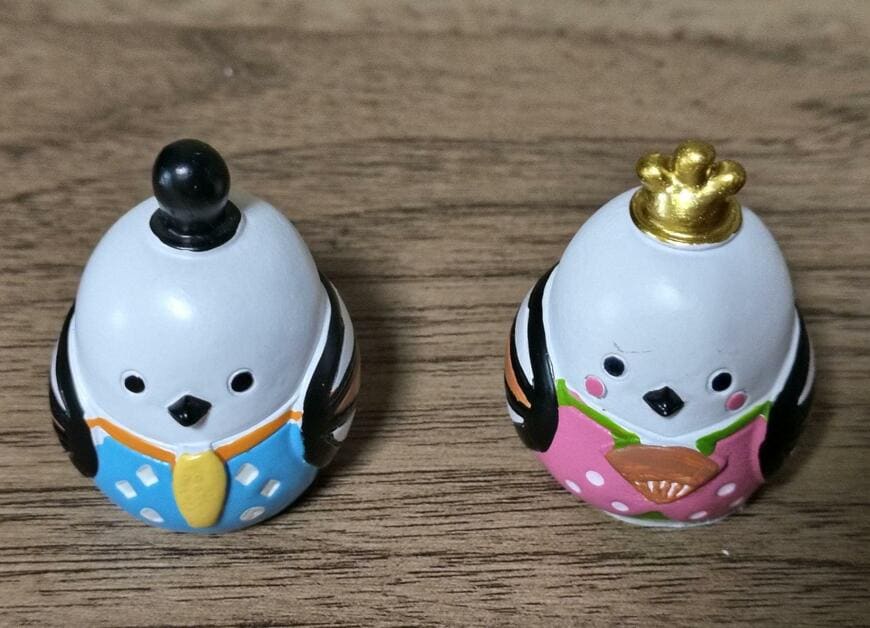 キャンドゥ、リトルフレンド お雛様＆お内裏様シマエナガ商品画像