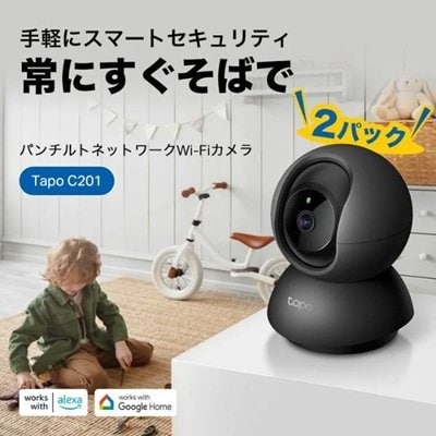 夏休みに活躍「パンチルトネットワークカメラ(2個パック)」（6028円）