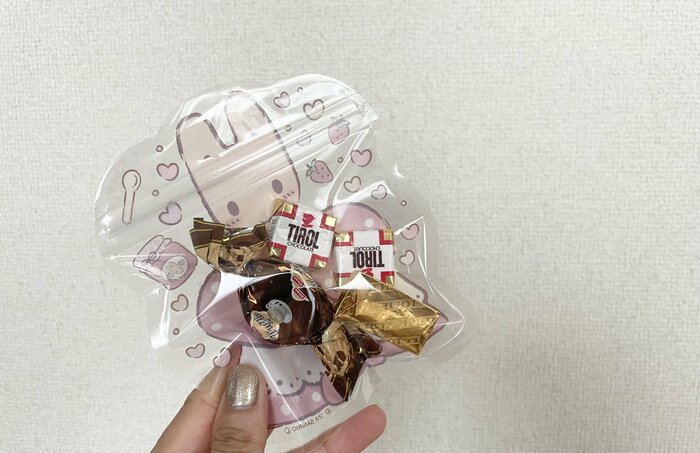 ジッパーバッグのアップ