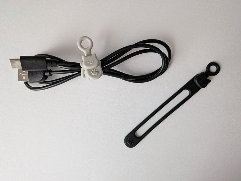 セリア　シリコーンコードバンド ねこ型