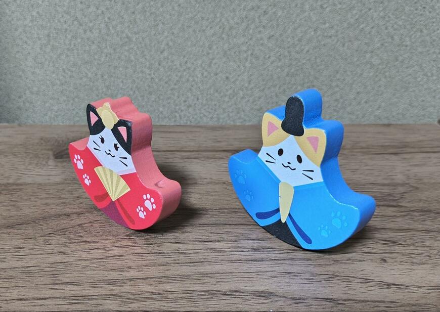 筆者撮影（セリア、ひなまつりウッドプリントオブジェネコ）