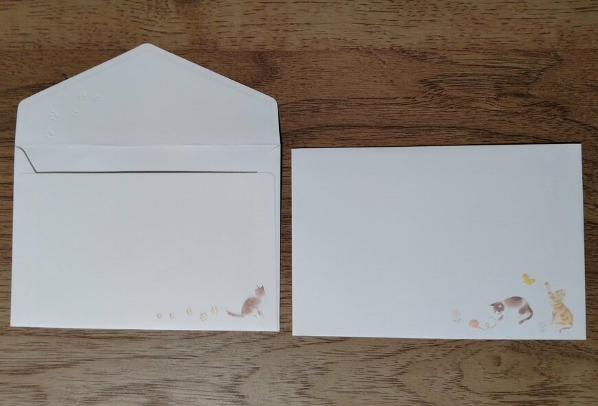 筆者撮影（ダイソー、レターセット（ネコ））