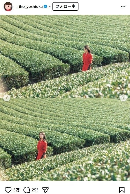 出所：吉岡里帆のInstagram（＠riho_yoshioka）　参照日：2025年3月24日
