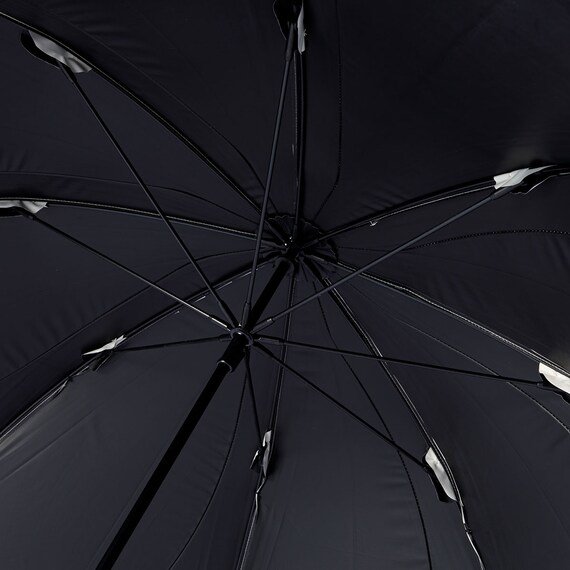 ニトリ、晴雨兼用バイカラーパイピング長傘ホワイト画像