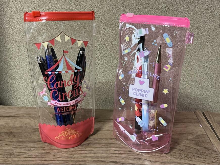 ダイソー、スタンドペンケース2種商品画像