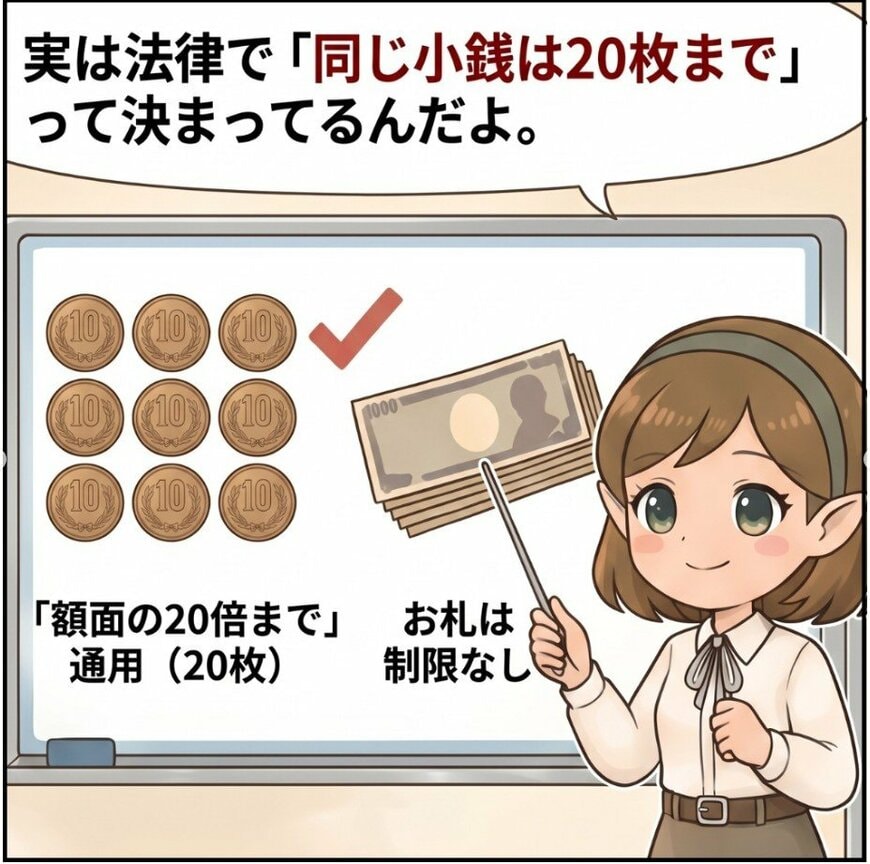 法律で決まっている小銭のルール