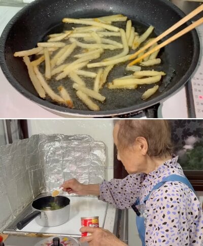 94歳の調理風景