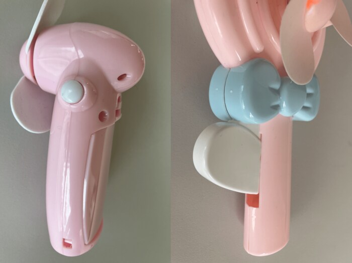 ハンディファンのスイッチ