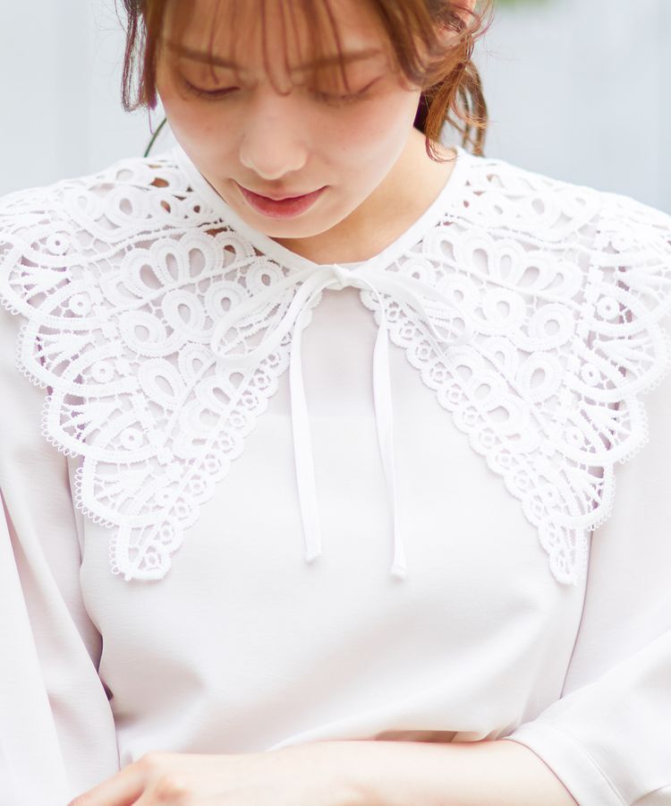 出所：ハニーズ　付け衿（レース）