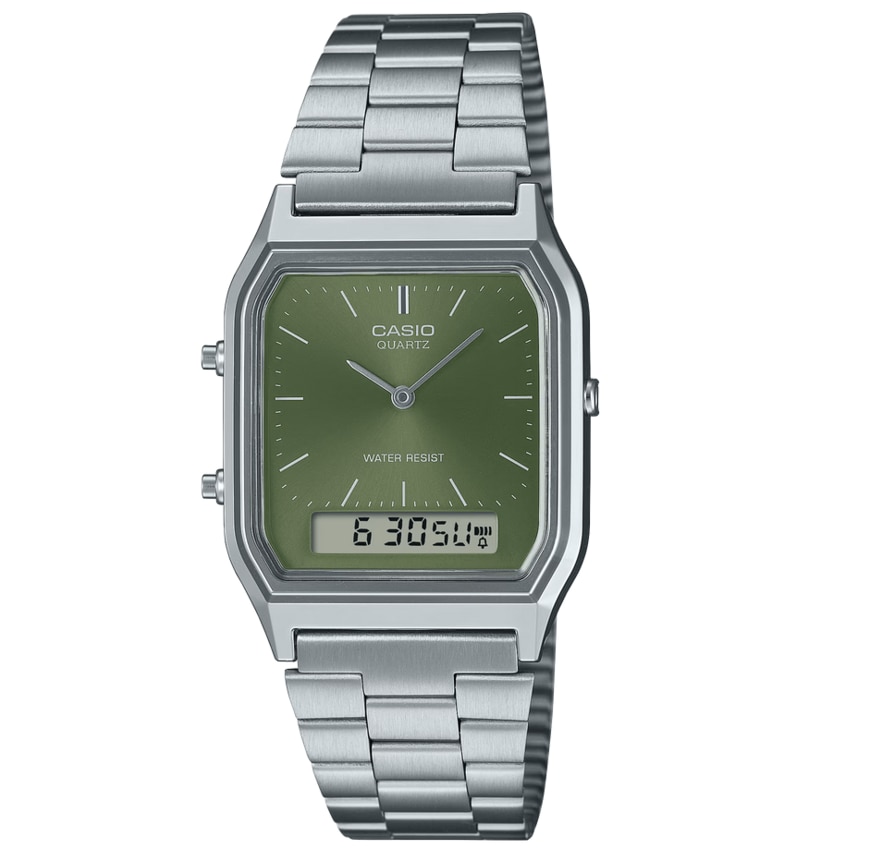 【チプカシ】5500円が信じられない！唯一無二の「アナデジ」デザイン「AQ-230A-3AMQY」