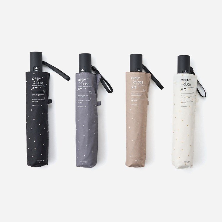 出所：ケユカ公式　【UVカット】折畳傘 自動開閉軽量 ラメドット