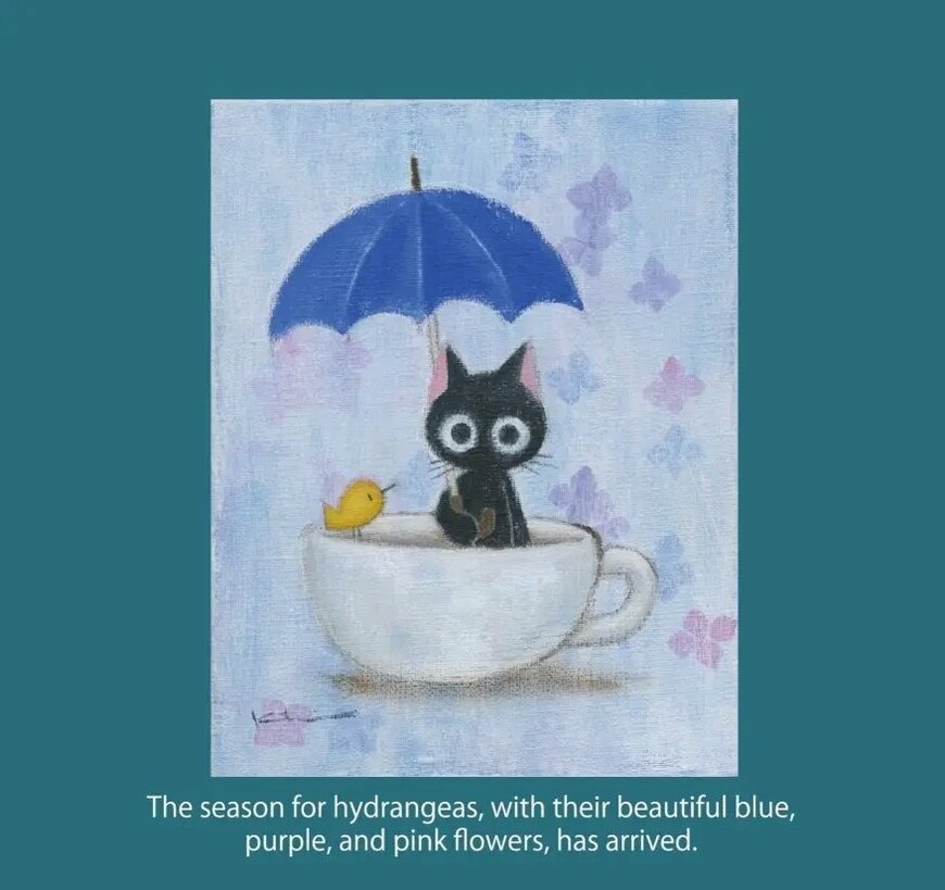 出所：イオン株式会社公式　【香月和夫】 「雨の日」プリントTシャツ レディス