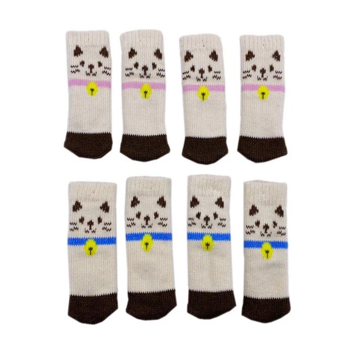 出所：ダイソー公式　イス脚カバー（アニマル、すず猫、スリムタイプ、４個）