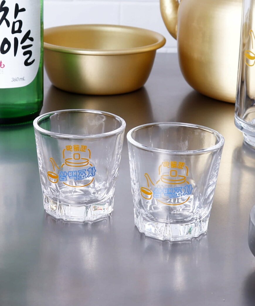 出所：3COINS公式ファッション通販サイト 【韓国ポチャ】ソジュグラス2個セット