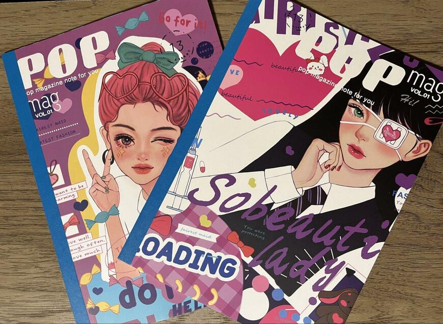 ダイソー、マガジン風ノートの画像