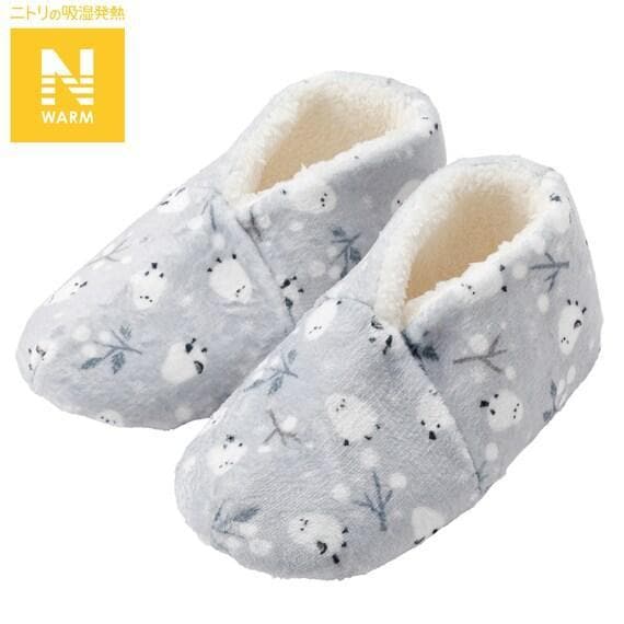 ニトリ公式通販 ニトリネット【デコホーム商品】ルームブーツ(シマエナガ ncRBn01)画像