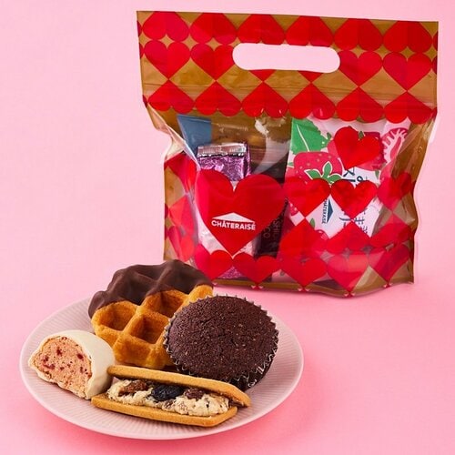 バレンタインスイーツジップバッグ