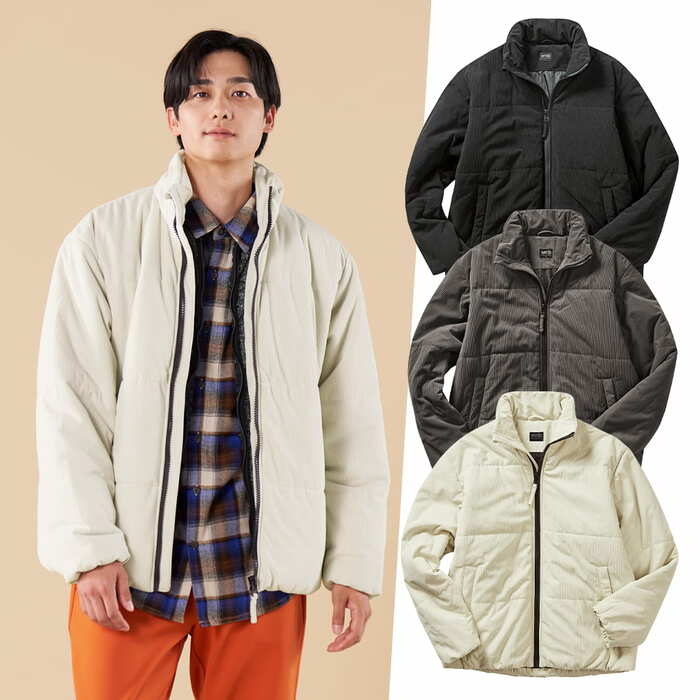 ボリューム感のある中わた＆マットな風合いのコーデュロイ生地