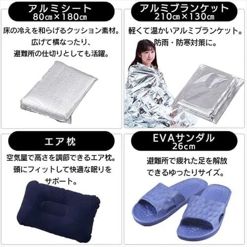 玄関やリビングへ置いておくだけで迅速に避難準備を整えられます
