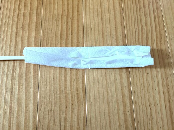 スキマロングワイパーにドライシートを取り付けます