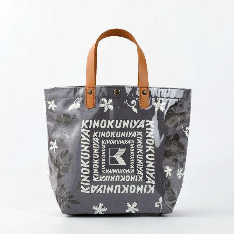 紀ノ国屋「モンステラ柄クリア帆布バッグ」