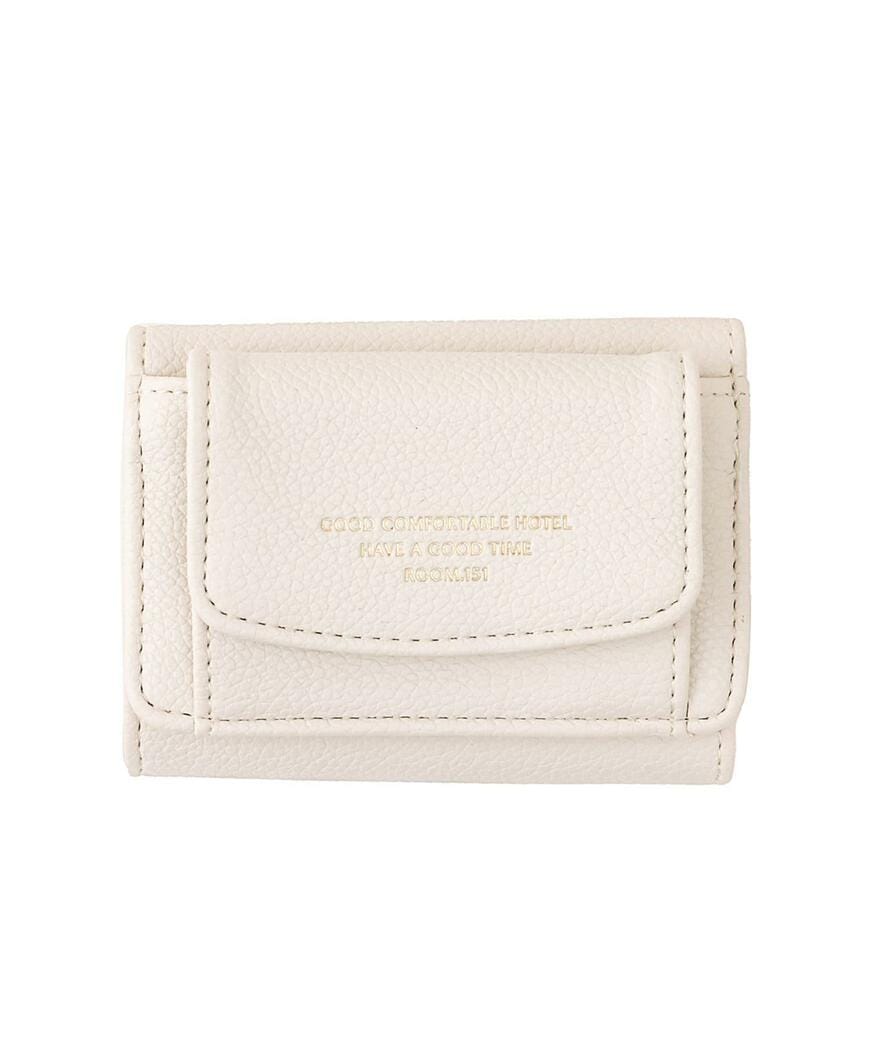 3COINS、箔押し三つ折りウォレット画像