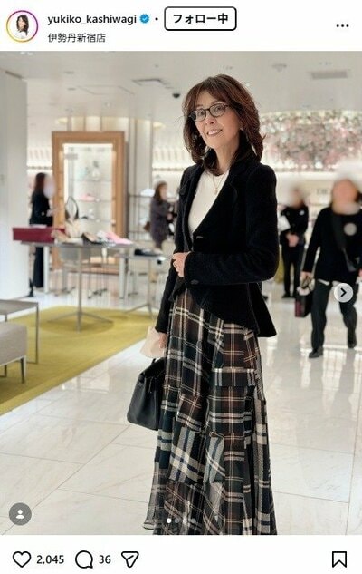 柏木由紀子のInstagram投稿