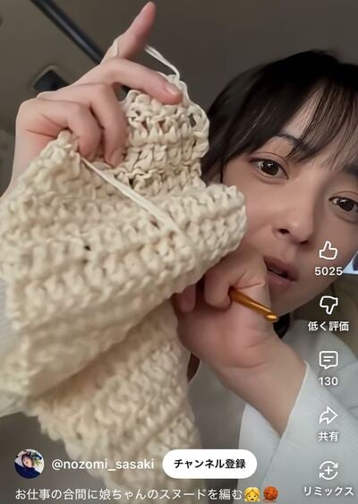 佐々木希のYouTube投稿