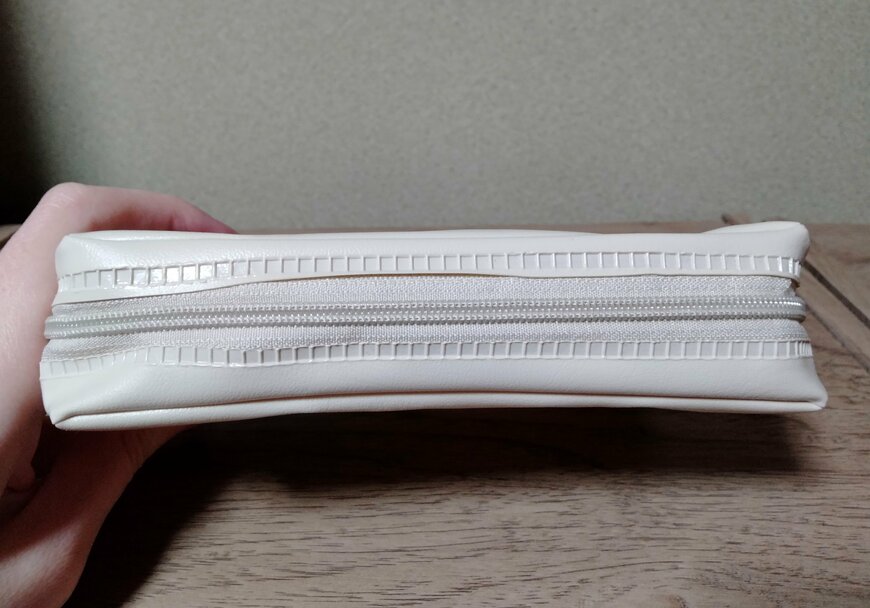 筆者撮影（セリア、PVCポーチ 窓あき ヴィンテージアニマル）