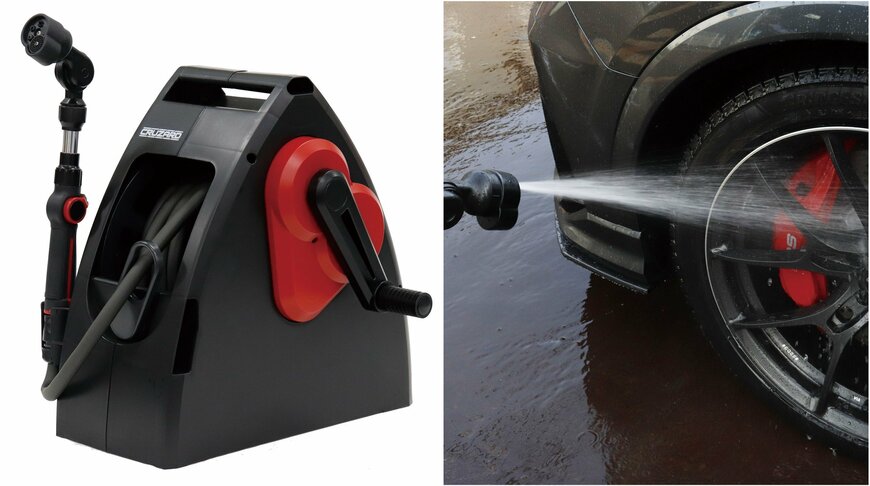 出所：株式会社コメリ　CRUZARD（クルザード）　洗車用ホースリール　ギアスピードプラス　20m