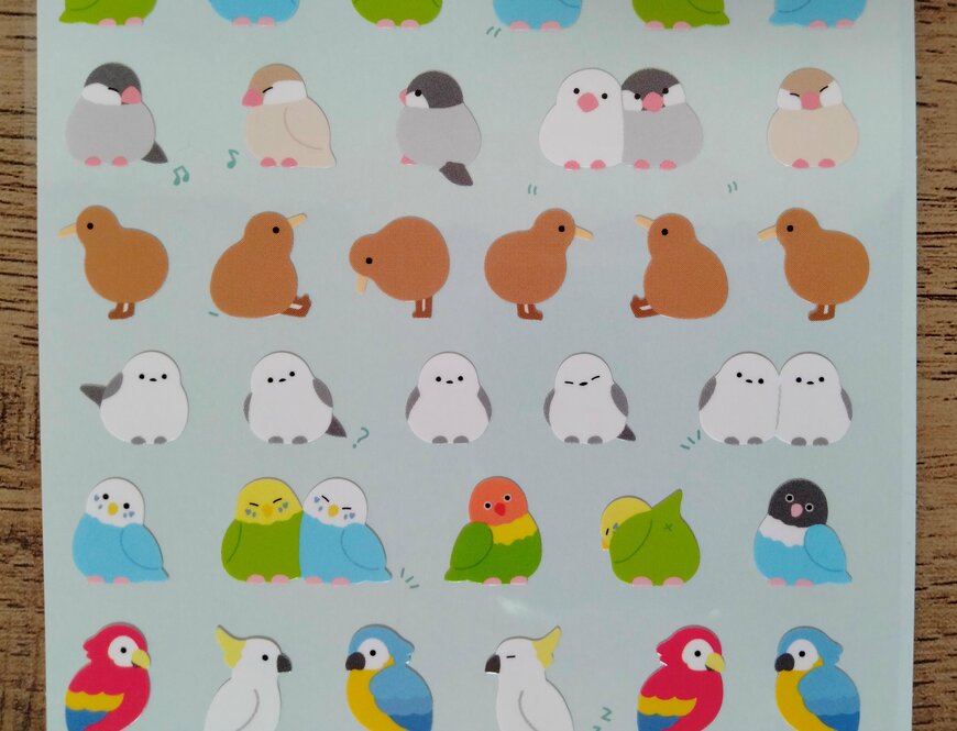 筆者撮影（セリア、デザインシール bird）