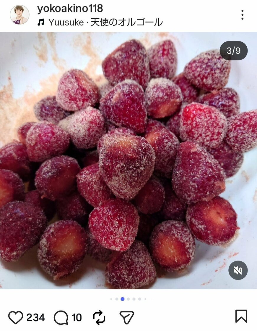 出所：秋野暢子のInstagram（＠yokoakino118）参照日：2026年3月15日