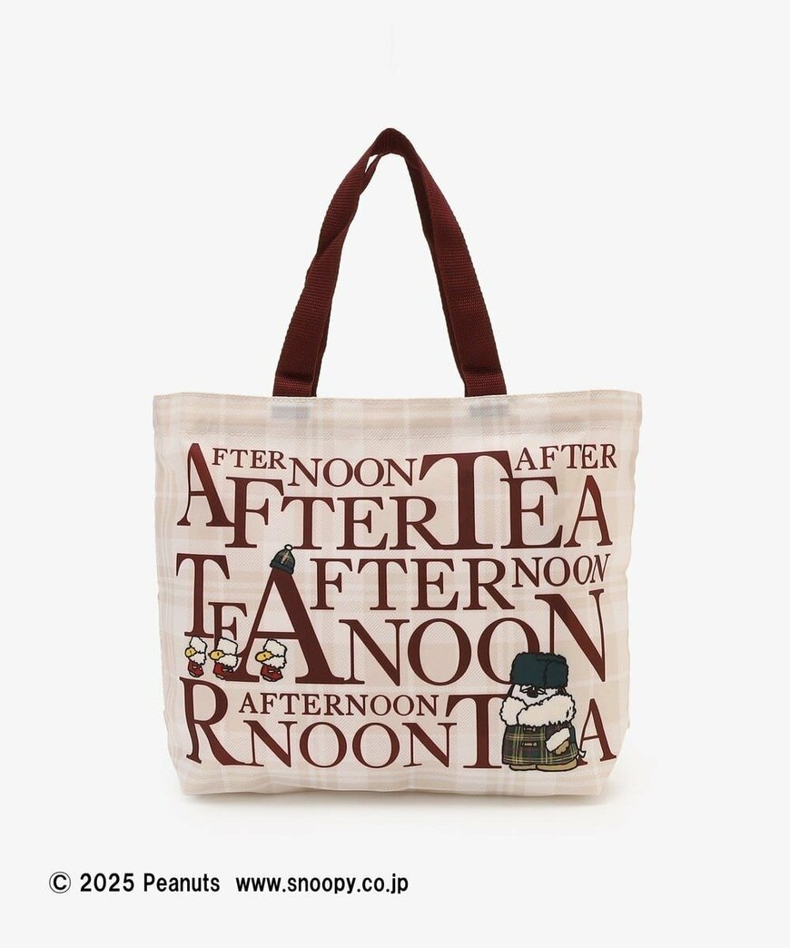 アフタヌーンティー公式 スリットポケット付きロゴバッグ/PEANUTS/Afternoon Tea Original Tartans