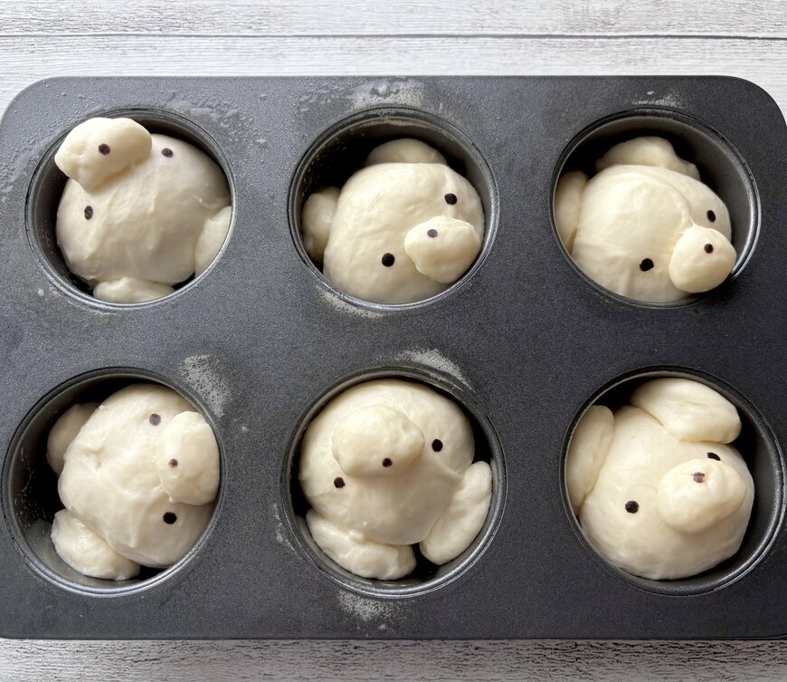 かわいいくまちゃんのパン生地