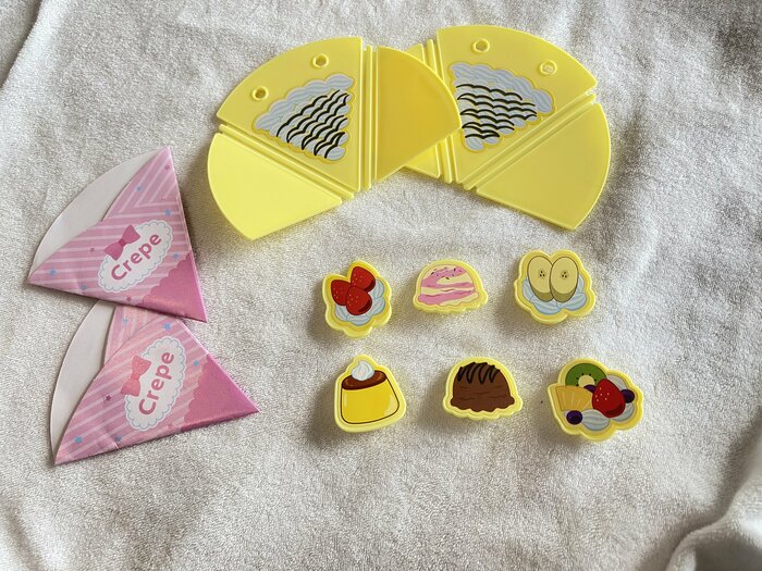 クレープのトッピングは6種類!