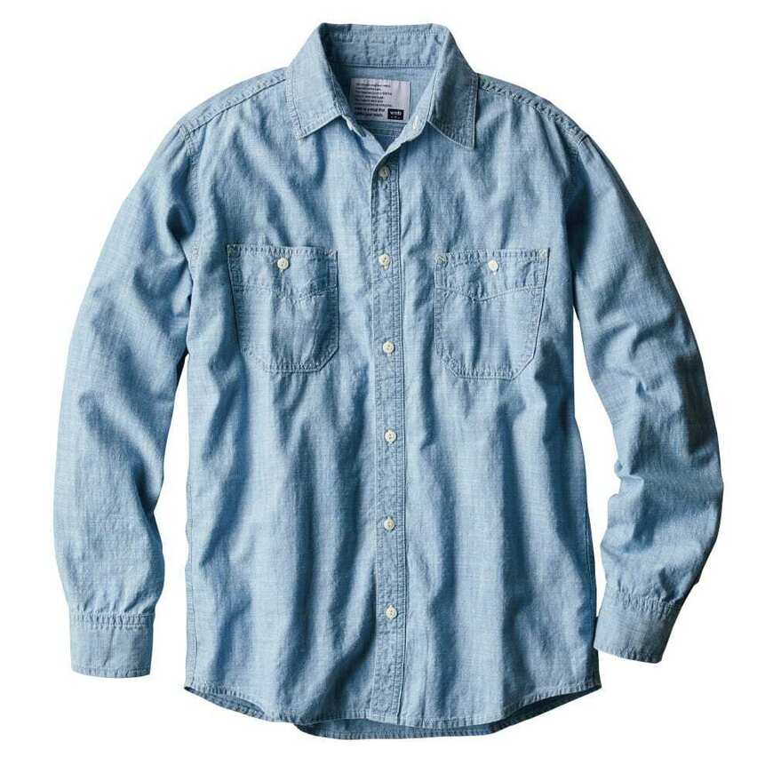 出所：ワークマン公式オンラインストア シャンブレー長袖シャツ