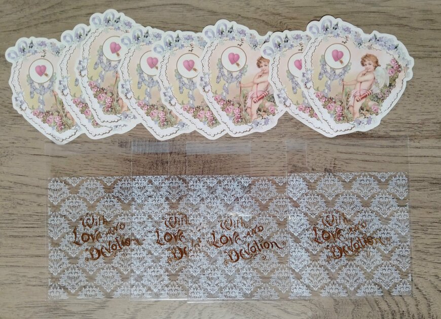 筆者撮影（セリア、ミニレターセット 4セット ロマンティックファンタジー）