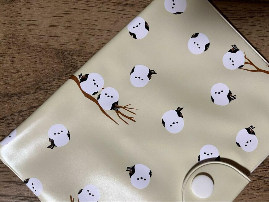 セリア、保険証お薬手帳収納ケースシマエナガ柄画像