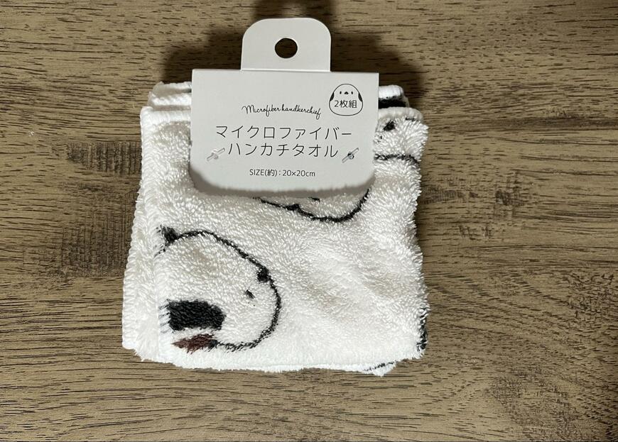 キャンドゥ、MFハンカチタオル2Pシマエナガ柄画像