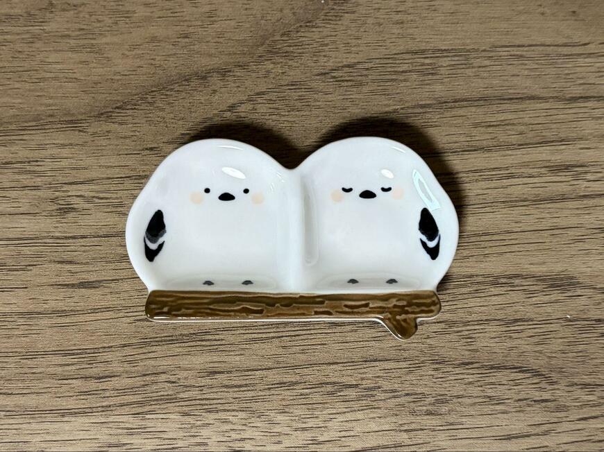 セリア、セクションプレート ほがらかシマエナガ商品画像