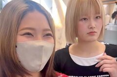 金髪女性がワインレッドへ劇的イメチェン　思わず「可愛いぃぃぃ」「最高です」と絶叫