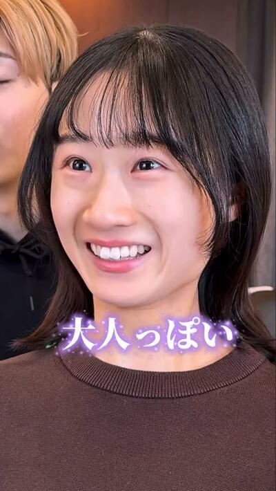 大人っぽい雰囲気を目指してカットに臨みます