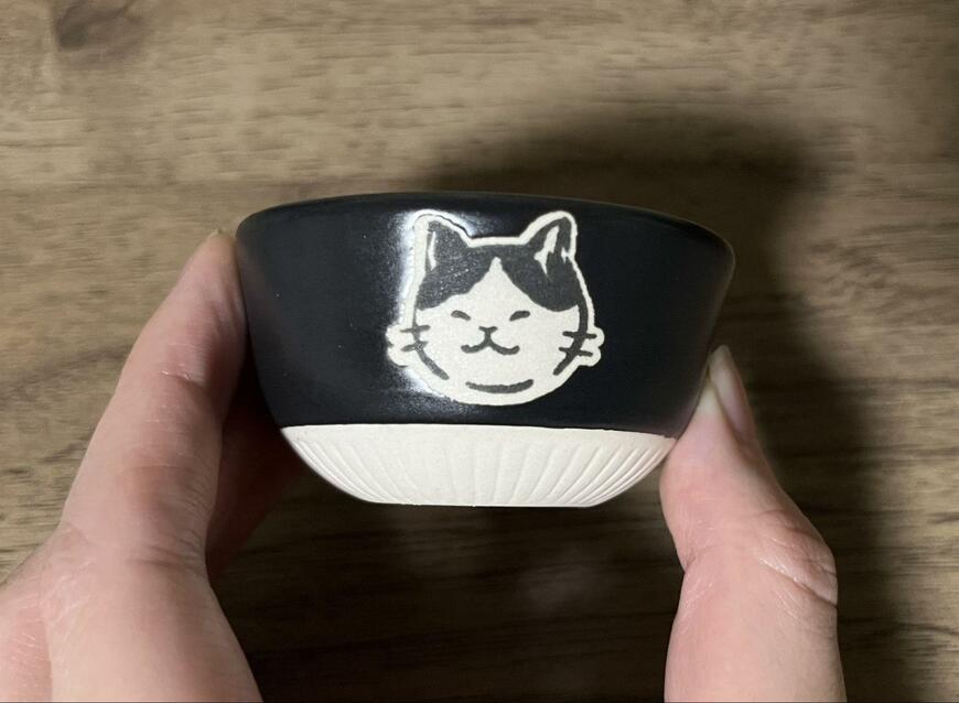 筆者撮影（セリア、ボウルSS　モノトーンねこ）