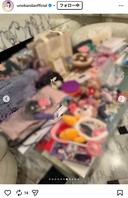 出所：神田うののInstagram（@unokandaofficial）　参照日：2026年1月30日