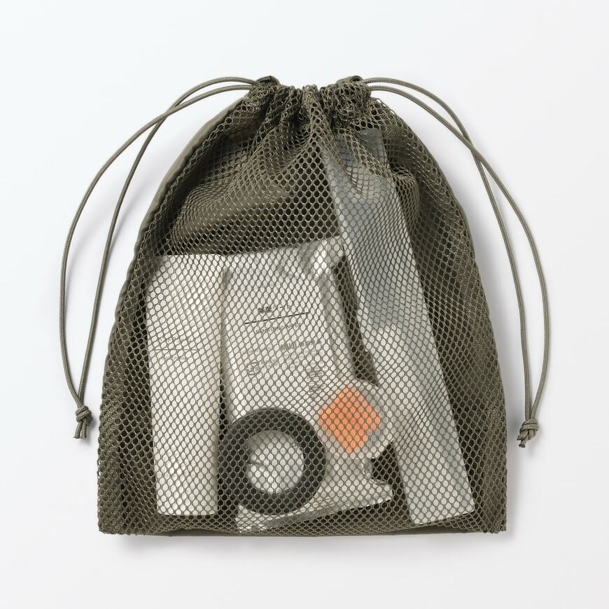 出所：無印良品ネットストア ポリエステルメッシュ巾着　ダブルタイプ