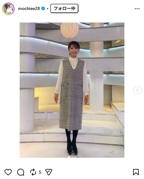 出所：望月理恵のInstagram（＠mochiee28） 参照日：2025年12月24日