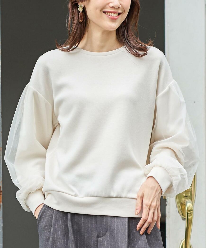 ハニーズ 袖チュールトップス