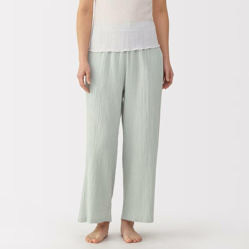 無印良品「楊柳ガーゼ ロングパンツ」