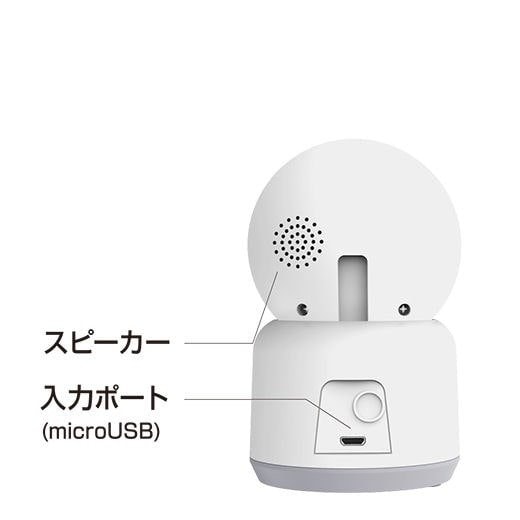 カメラ側にはマイクとスピーカーを搭載しています
