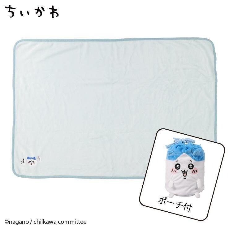 しまむらパーク しまむら ポーチ付きブランケット(ひざ掛けサイズ・ハチワレ)商品画像